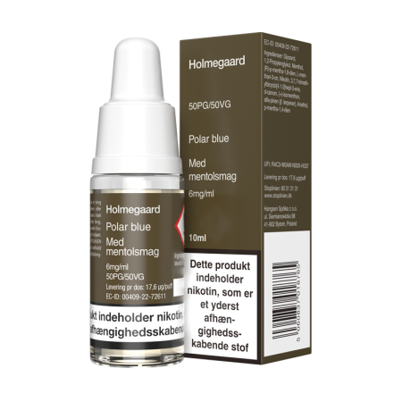 Polar blue (Cool Menthol) - Holmegaard 10ML 50/50 - Køb hos Prodamp.dk - 1