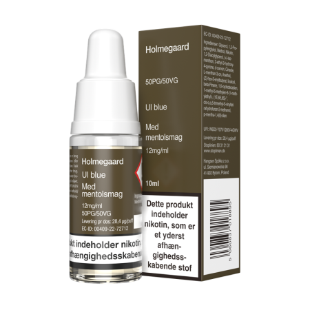 Ul blue (Ultra Menthol) - Holmegaard 10ML 50/50 - Køb hos Prodamp.dk - 1