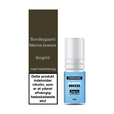 Marine Breeze e-juice fra Danske Sundbygaard. Cool Menthol evæske